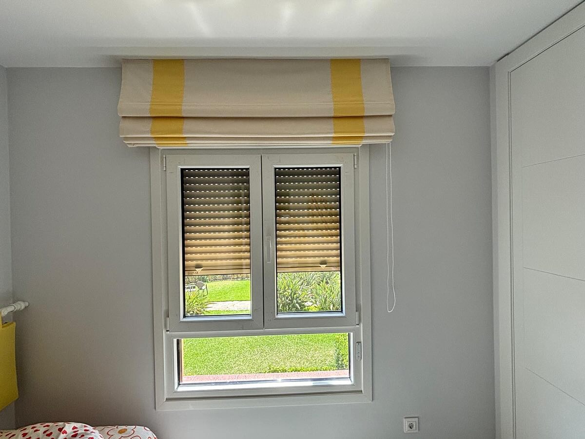 Stylish Japanese panel system installation, contemporary window covering solution in Málaga